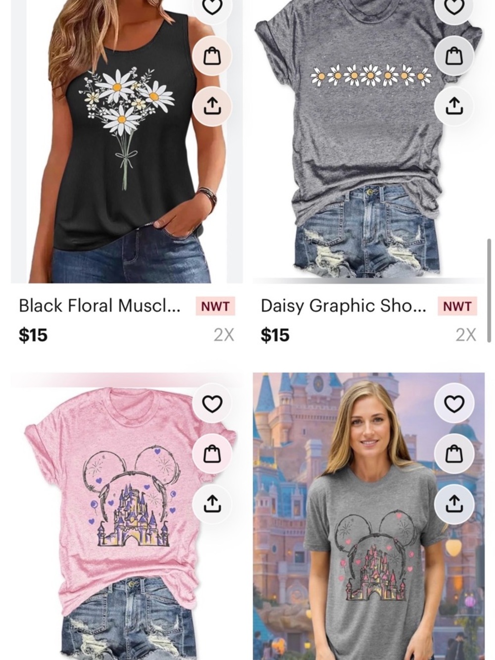 25 PCS Graphic Short Sleeve Tee - Casual Women's To size S to XXL